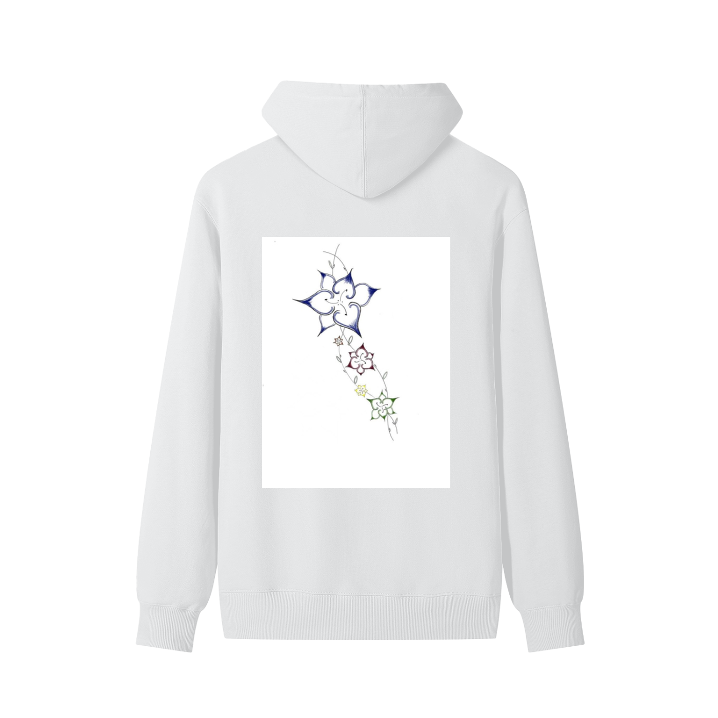 Flowered Classic Unisex Cotton Hoodie