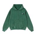 Butterfly Zip-Through Boxy Fleece Hoodie