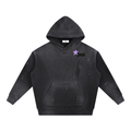 Elephant Vintage Washed Frayed Fleece Hoodie