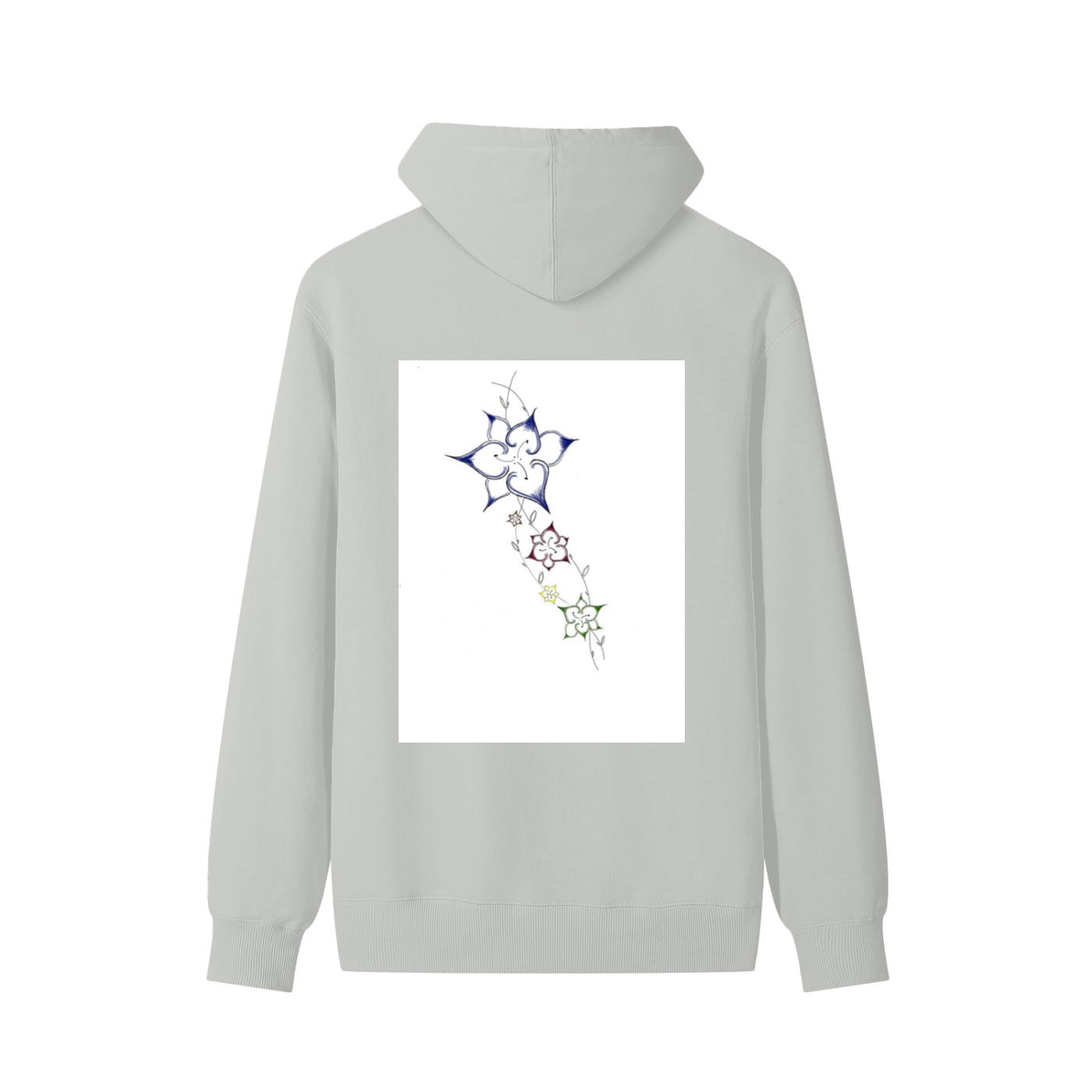 Flowered Classic Unisex Cotton Hoodie