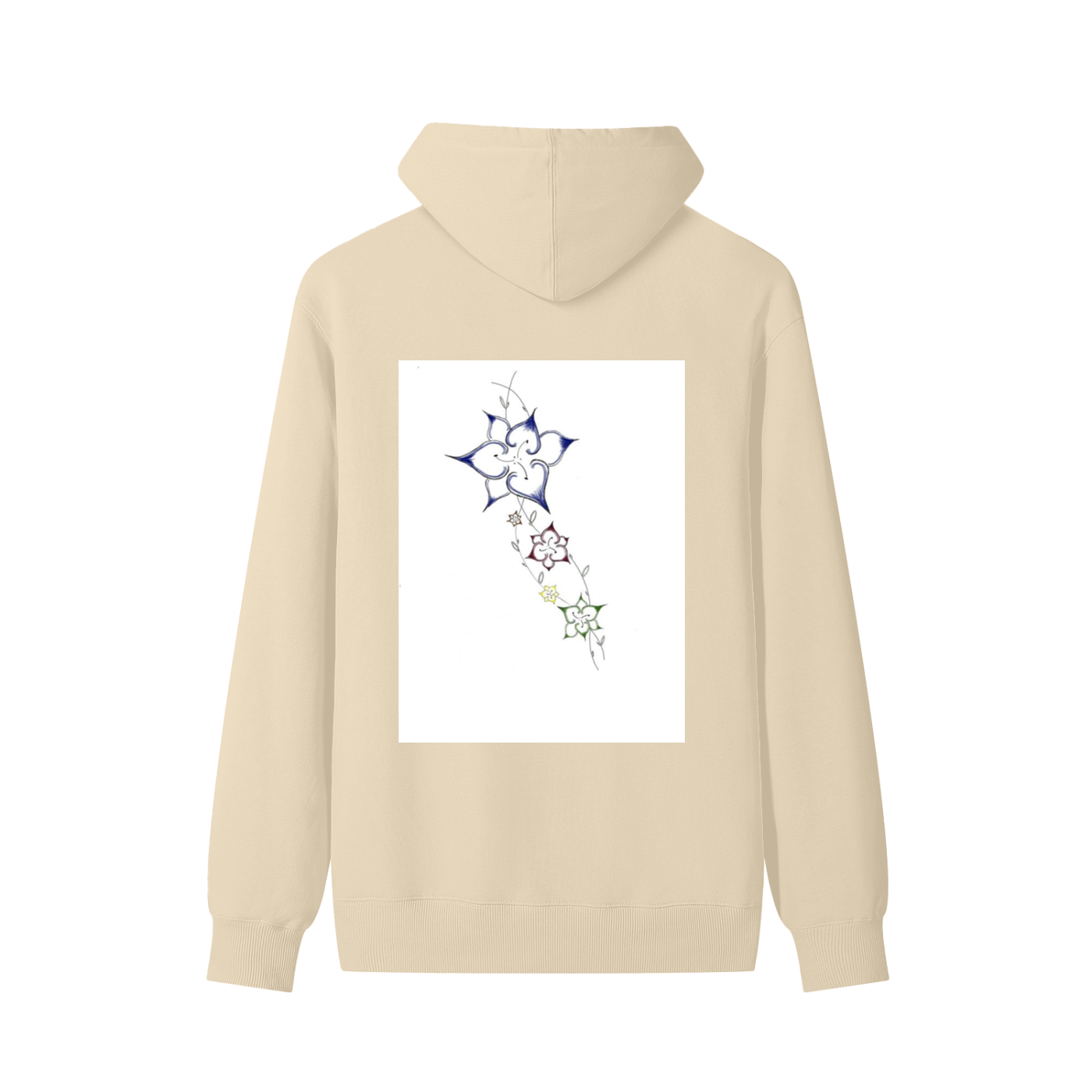 Flowered Classic Unisex Cotton Hoodie
