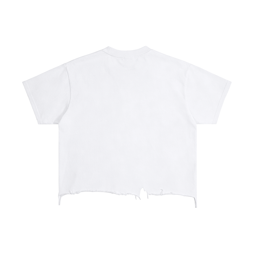 Unicorn Vintage Wash Boxy Distressed Hem T-Shirt