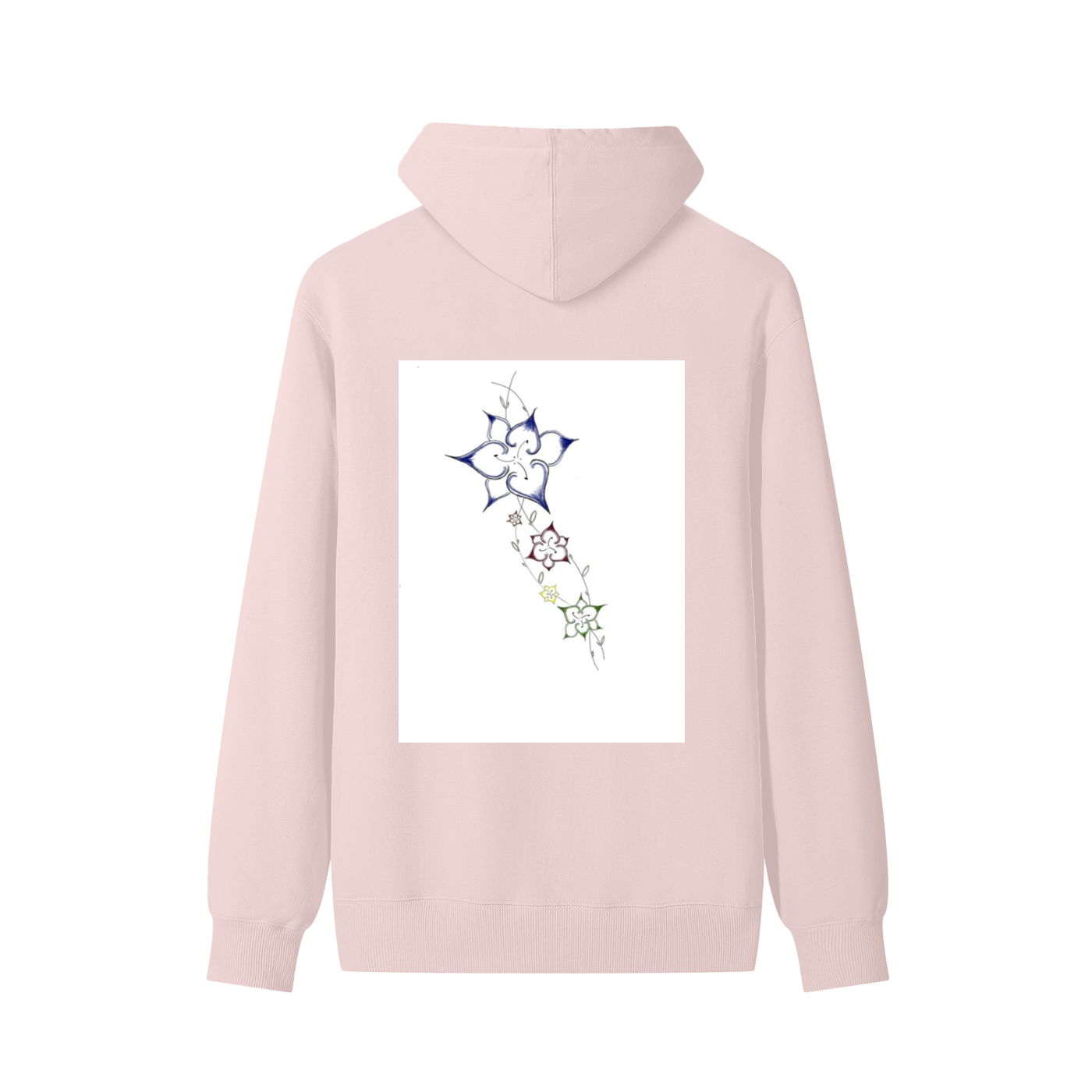 Flowered Classic Unisex Cotton Hoodie