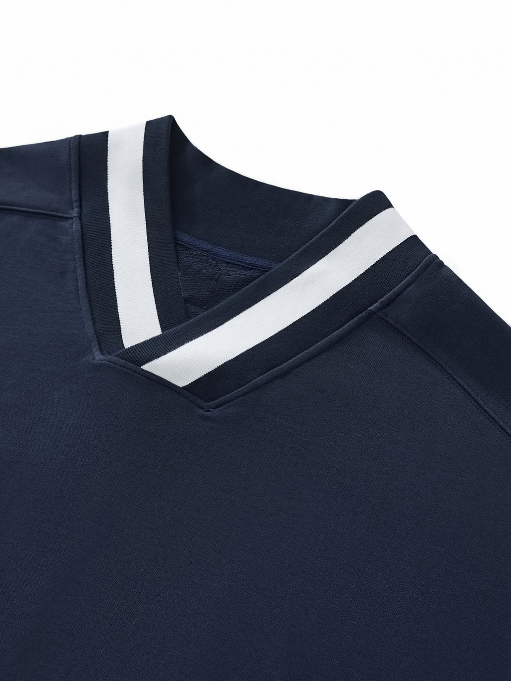 unicorn V-Neck Contrast Collar Boxy Sweatshirt