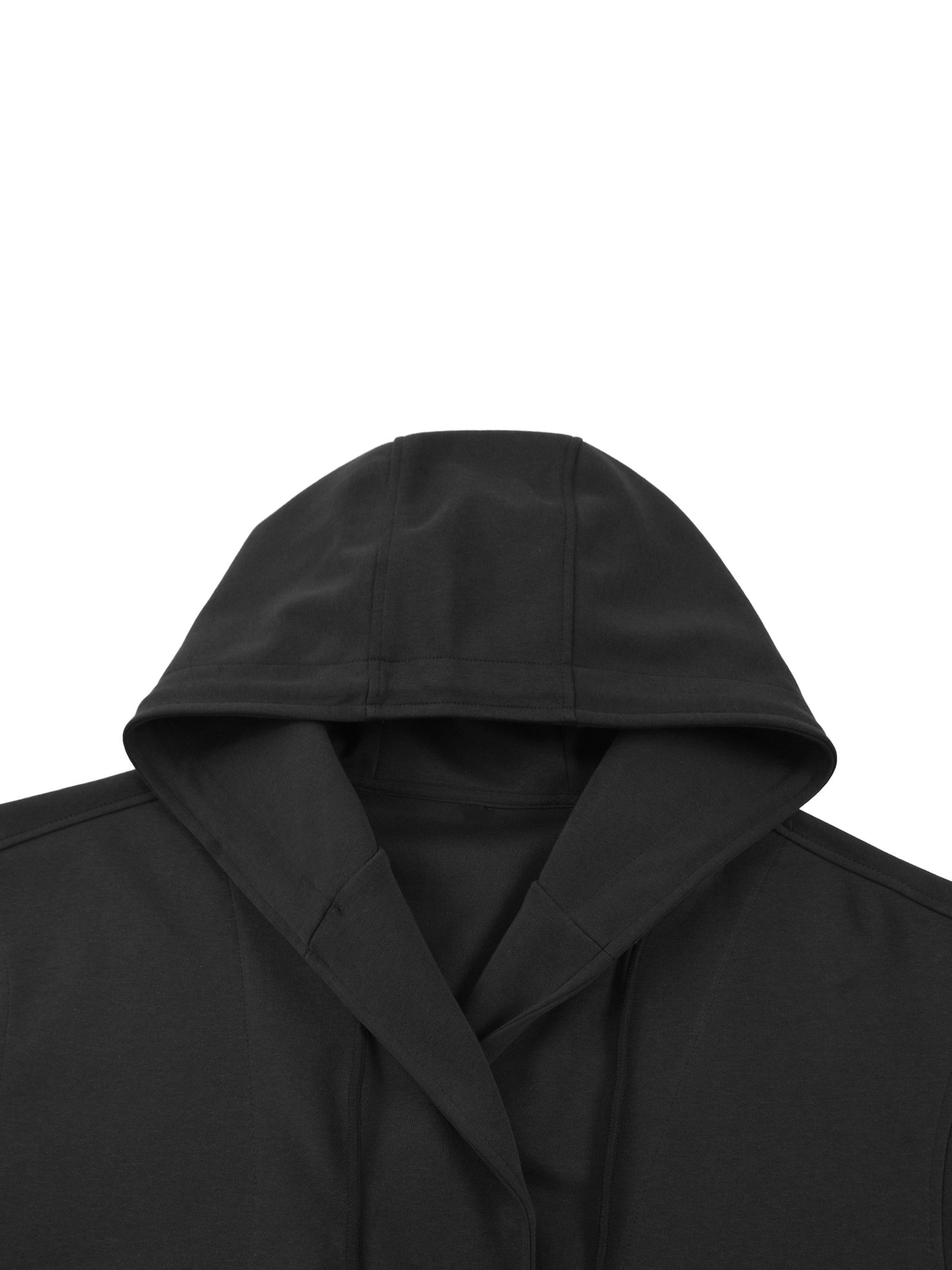 Skull Drawing Boxy Button Placket Hoodie